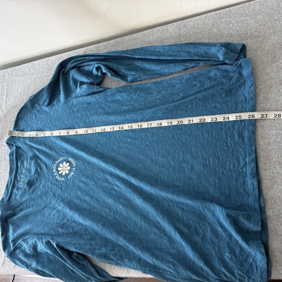 Life Is Good Have A Nice Daisy Long Sleeve Lightweight Tee Shirt Womens Large - Picture 8 of 9